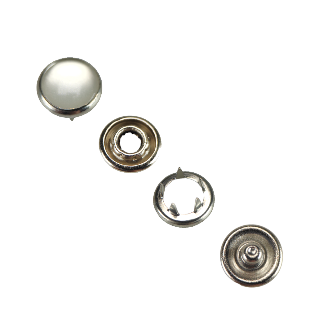Кнопка BABY трикотажна (сорочкова) нерж 7,8мм зі вставкою перлина кол нікель (уп 288,1440шт) 176743 фото